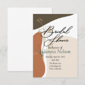 モダンな花の招待状 招待状 (正面/裏面)