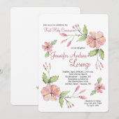 モダンな花の招待状 招待状 (正面/裏面)