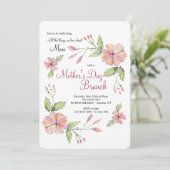 モダンな花の招待状 招待状 (スタンド正面)
