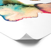 モダンな花の水彩手描きポスター ポスター (角)