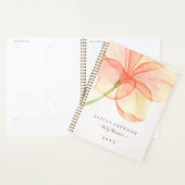 モダンな花の水彩画を使った女性向けのビジネスプランナー プランナー手帳 (ディスプレー)