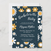 モダンな花の独身最後の夜の招待状 招待状 (正面)