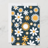 モダンな花の独身最後の夜の招待状 招待状 (裏面)