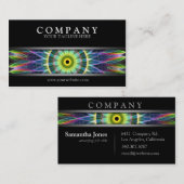 モダンな花の目の曼荼羅 名刺 (正面/裏面)