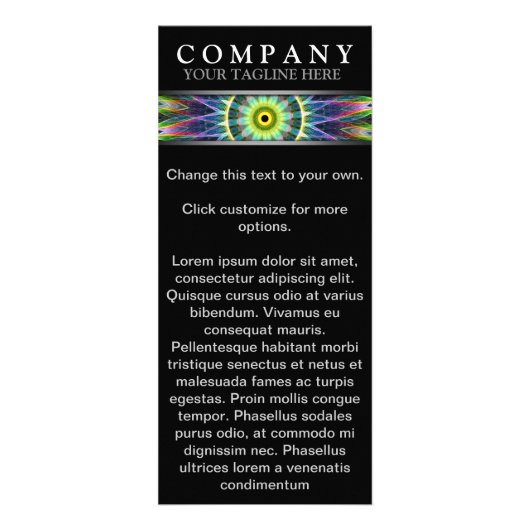 モダンな花の目 ラックカード (正面)