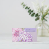 モダンな花の芍薬 名刺 (スタンド正面)