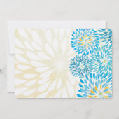 モダンな花の菊の結婚式招待状 招待状 (裏面)