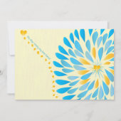 モダンな花の菊の結婚式招待状 招待状 (裏面)