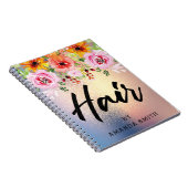 モダンな花の金ゴールドのグリッターの毛のアポイントメント ノートブック (右側)