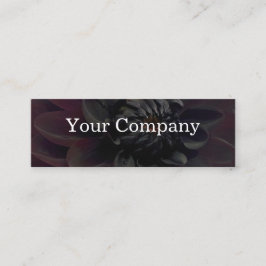 モダンな花の黒いダリアの花 スキニー名刺