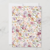 モダンな花のSave the Date招待状 招待状 (裏面)