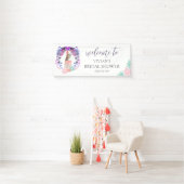 モダンな花びらとプロセッコのウェディングシャワーの歓迎 横断幕 (インサイチュ)