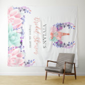 モダンな花びらとプロセッコの華やかなウェディングシャワー タペストリー (インサイチュ(横))