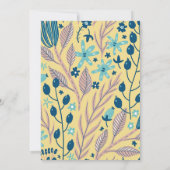 モダンな花イラストのウェディングシャワー招待状 招待状 (裏面)