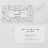 モダンな花パターン 名刺 (正面/裏面)