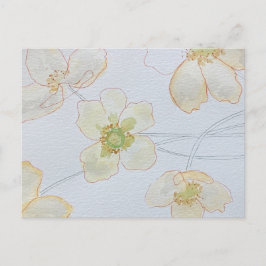 モダンな花モチーフ インビテーションポストカード