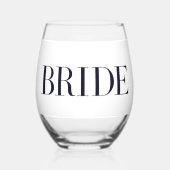 モダンな花嫁のための特別な贈り物 ステムなしワイングラス (正面)
