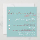 モダンな花嫁のウェディングシャワー招待状 招待状 (裏面)