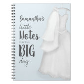 モダンな花嫁のエレガントでヴィンテージなキュートなウェディングドレス ノートブック (正面)