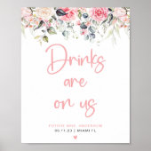 モダンな花嫁のシャワー バー サイン (正面)