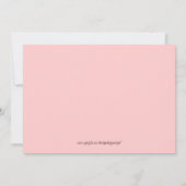 モダンな花嫁のシルエットの招待状 招待状 (裏面)