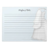 モダンな花嫁のプランナー ピンク ヴィンテージ ウェディングドレス ノートパッド (正面)