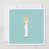 モダンな花嫁のワインのテーマのブライダルシャワーの招待状 招待状 (裏面)