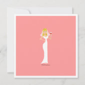 モダンな花嫁のワインのテーマのブライダルシャワーの招待状 招待状 (裏面)