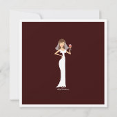 モダンな花嫁のワインのテーマのブライダルシャワーの招待状 招待状 (裏面)