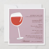 モダンな花嫁のワインペアリング ブライダルシャワー招待状 招待状 (裏面)
