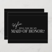 モダンな花嫁の介添え人提案カード 招待状 (正面/裏面)