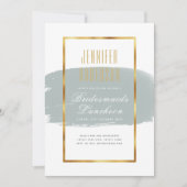 モダンな花嫁の友人向けランチョン・ティーブランシュ招待状 招待状 (正面)