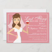 モダンな花嫁の最後の試みのバチェロレッテ 招待状 (正面)