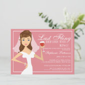 モダンな花嫁の最後の試みのバチェロレッテ 招待状 (スタンド正面)