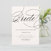 モダンな花嫁の未来の夫人ブライダルシャワーの招待状 招待状 (スタンド正面)