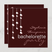 モダンな花嫁の独身最後のパーティー招待状 招待状 (正面/裏面)