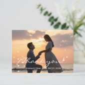 モダンな花嫁の結婚写真 サンキューカード (スタンド正面)