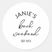 モダンな花嫁/花嫁の独身最後の女友達パーティー ラウンドシール (正面)