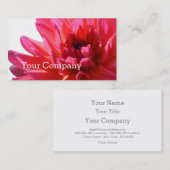 モダンな花屋のイベントのスタイリストのピンクのダリアの花 名刺 (正面/裏面)