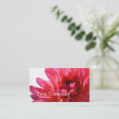 モダンな花屋のイベントのスタイリストのピンクのダリアの花 名刺 (スタンド正面)