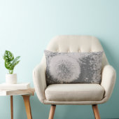 モダンな花柄の抽象芸術のタンポポの花の灰色白 ランバークッション (椅子)