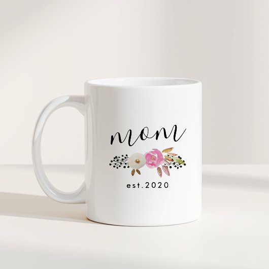 モダンな花柄の母の日ギフト コーヒーマグカップ