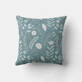 モダンな花柄プリントの16"角ピロー　ホームデコレーション クッション (裏面)