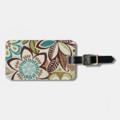 モダンな花柄 ラゲッジタグ (正面横)