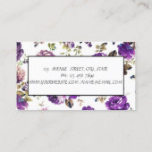 モダンな花柄 名刺 (裏面)