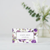 モダンな花柄 名刺 (スタンド正面)