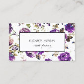 モダンな花柄 名刺 (正面)