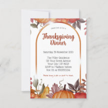 モダンな花飾りのパンプキン感謝祭ディナー