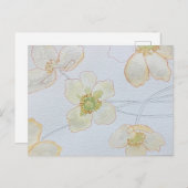 モダンな花 インビテーションポストカード (正面/裏面)