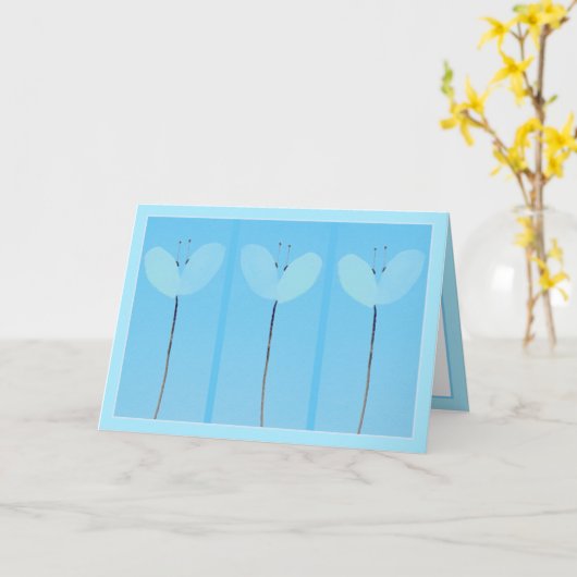 モダンな花 カード (黄色い花)